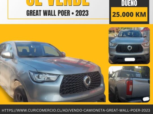 Vendo Camioneta Great Wall Poer 2023